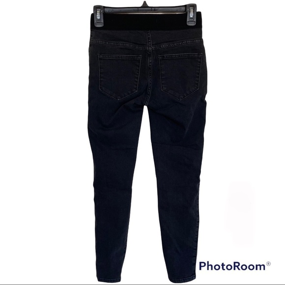 Free People Mid Rise Tuxedo Gummy Pull On Jegging, Size 26 - Picture 4 of 9